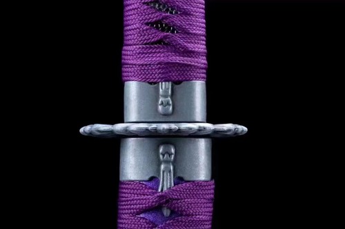Blue&Purple Clay Tempered T10 Steel Japanese Samurai Sword Sharp Blade Katana - Picture 6 of 12