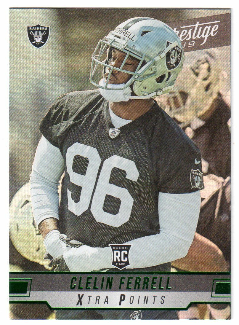 2019 Panini Prestige #234 CLELIN FERRELL 'XTRA POINTS GREEN' RC! RAIDERS