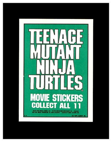 1990 TOPPS TEENAGE MUTANT NINJA TURTLES TMNT YOU PICK CARDS, STICKERS & PUZZLE - Picture 278 of 290