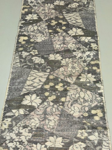 Tela Kimono Japonés Vintage Tela Boro Seda Gris Tradición Suciedad 85x7.08 pulgadas - Imagen 15 de 23