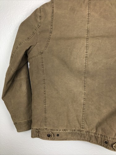 Levi's Commuter Denim Jacket Trucker Men’s S Brown Khaki Full Zip Biker Insulate - Picture 10 of 12
