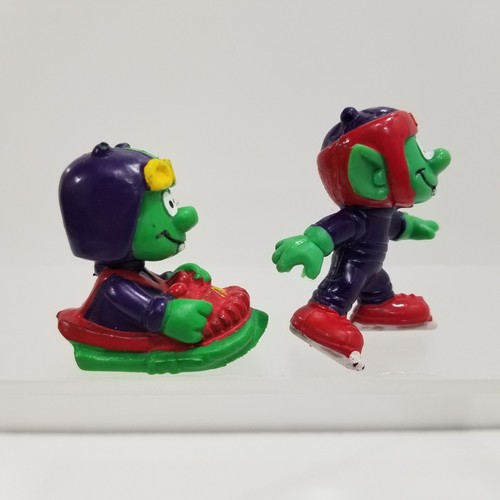 Figurines McDonalds : 1984 Happy Meal Astrosniks - perceuse, hélicoptère, course, patineur sur glace - Photo 11/13