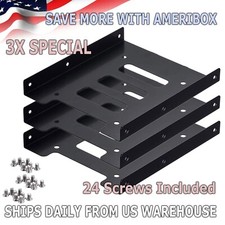 3X 2.5" to 3.5" Bay SSD Metal Hard Drive HDD Mounting Bracket Adapter Dock Tray