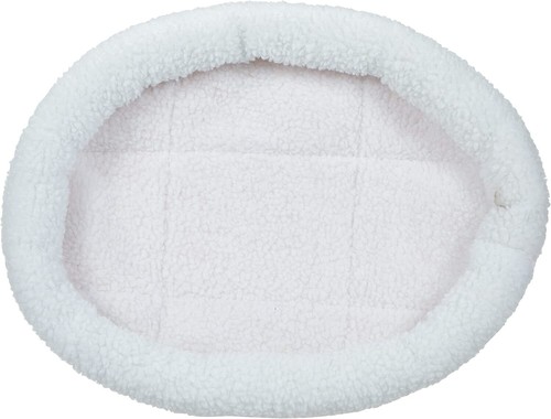 Trixie 28631 Cuddly Reversible Cat Bed Faux Lamb Fur Fleece, White/Red, 47x38cm - Picture 2 of 4