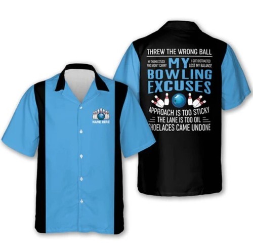 My Bowling Excuses Bowling Shirts HB0165 - Picture 2 of 4