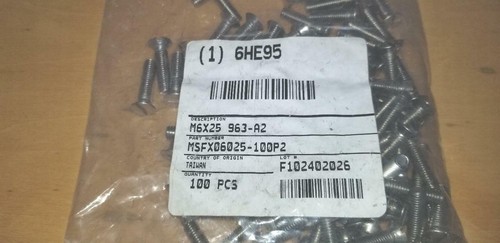 Tornillos de máquina FLAT Head M6 x 1.0 x 25mm (grueso) A2 Acero inoxidable -LOTE de 300 - Imagen 2 de 4