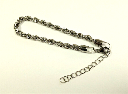 Armband Edelstahl Herren TWISTED 6mm U18,5cm-23,5cm verstellbar Herrenschmuck - Picture 4 of 5