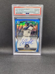 2023 Bowman Chrome Draft ERIC BITONTI blue refractor auto 122/150 RC 1st PSA 10