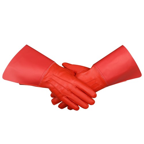 Leather Long Cuff Bearers Gauntlets Piper Drummer Band Gloves Multiple colors - Picture 42 of 48