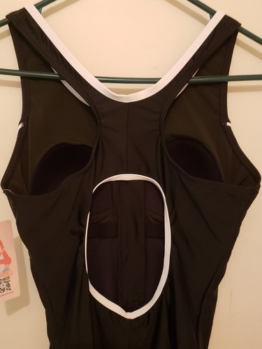 Attraco Sports Swimwear Black And White Bathing Suit One Piece Size L NWT - Picture 7 of 8