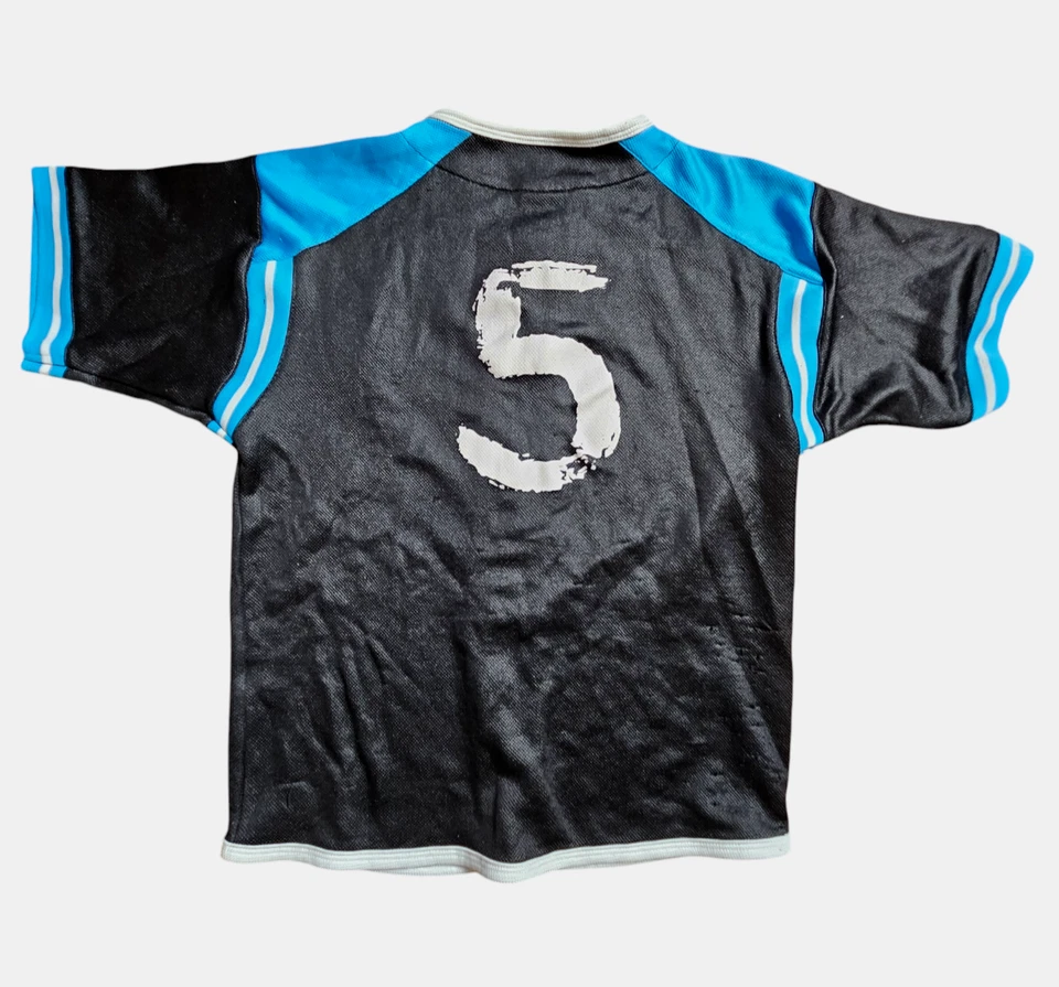 Camiseta de beisebol vintage Y2K Fubu bordada por pressão masculina L preta azul poliéster - Imagem 2 de 4
