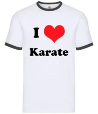 I Love Karate - Mens Ringer - Uniform Clothing