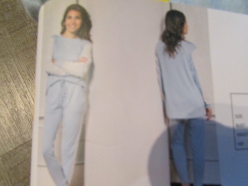 NUOVO SET PIGIAMA PIGIAMA FLORA NIKROOZ LS BLU PIZZO CAMICIA E PANTALONI DONNA S - Foto 7 di 8