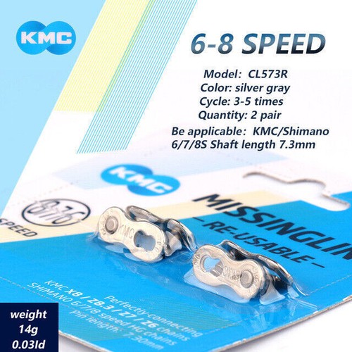 2 Pairs KMC Bicycle Chain Missing Link 6/7/8/9/10/11/12 Speed Chain Magic Button - Picture 7 of 17
