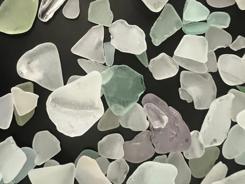 Sea Glass 1.6oz. White/Green Bahama Islands, Hand Picked, Sizes & Shapes Vary - Picture 3 of 8