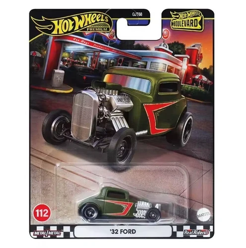 Hot Wheels Boulevard #112 '32 Ford 1/64 Green Hot Rod 3-Window Coupe Rat Rod - Picture 1 of 5