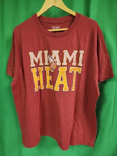  T-Shirt Old Navy Miami Heat 2XL Sport rot Logo Herren rot