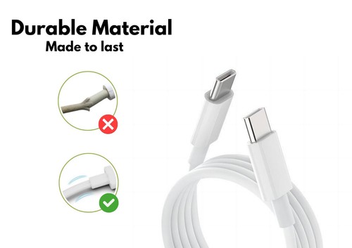 USB C to USB C Fast Charge PD Compatible Cable - Photo 3 sur 4