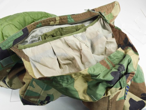 US Army Air Force Medium Short Camo Cold Weather Field Coat Hooded Air Patch - Bild 9 von 18