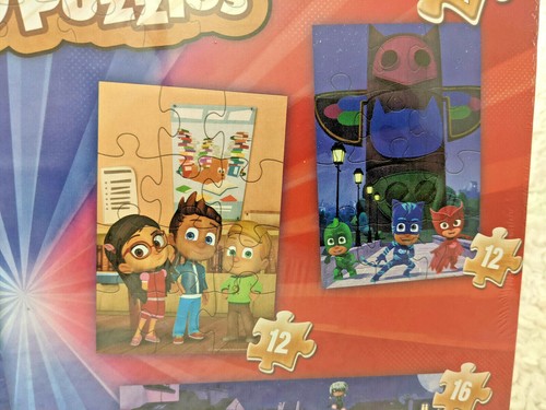 PJ Masks Rompecabezas de Madera Juego de 5 Rompecabezas en Caja de Almacenamiento de Madera con Bandeja Nuevo Precintado - Imagen 7 de 8