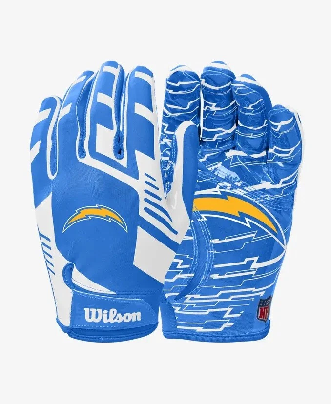 Los Angeles Chargers NFL Stretch Fit Receiver Football Gloves