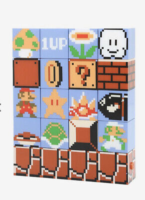 Super Mario: power block Cross stitch or perler pattern