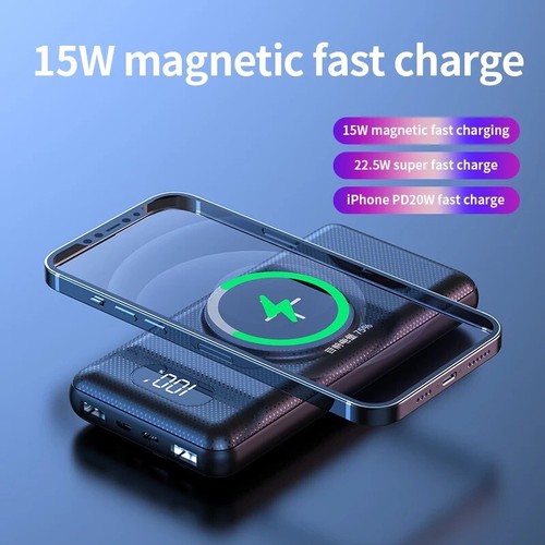 Banco de alimentación magnético inalámbrico 22,5W 20000mah USB cargador de batería de respaldo para teléfono - Imagen 5 de 16