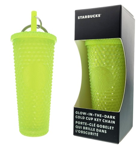 Starbucks Cold Cup Key Chain Halloween 2022, Glow in the Dark, Lemon Grass Green - Picture 1 of 11