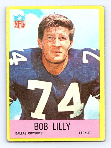 Bob Lilly Card 1967 Philadelphia #55 Dallas Cowboys - Picture 1 of 2