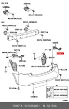Genuine OE bumper bracket, 5215552091 for TOYOTA 52155-52091