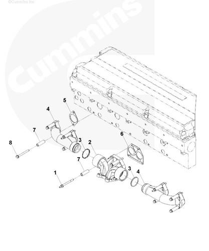 Exhaust Manifold Gasket Kit for a Cummins ISX. PAI Ref. # 4907448 4907447 - Bild 6 von 12