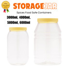 Clear Plastic Storage Jar with Screw Top Lid Food Safe Container Sweet Spices