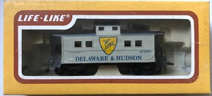 NOS-LIFE-LIKE-8545-CABOOSE-CAR-TRAIN-DELAWARE-HUDSON-HO-SCALE-RAILROAD-MODEL-BOX