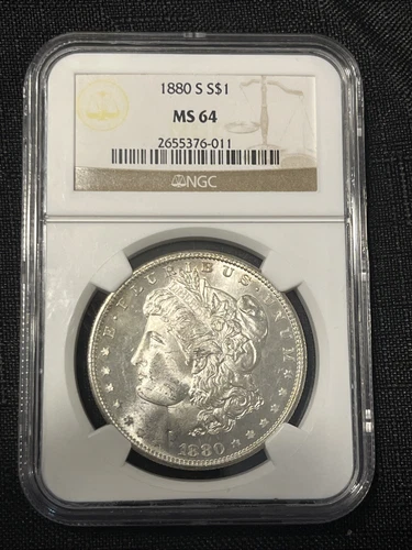 1880-S NGC MS64 MORGAN SILVER $