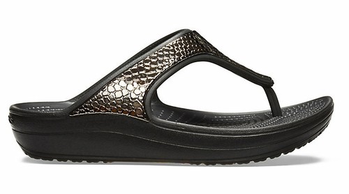 Flip Crocs Sloane metalen textuur Dames xqWzqfwFA