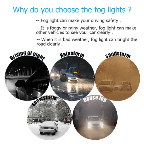 LED Fog Light Kit Angel Eye Rings DRL Daytime Running Lamp For Subaru Outback - Picture 12 of 12