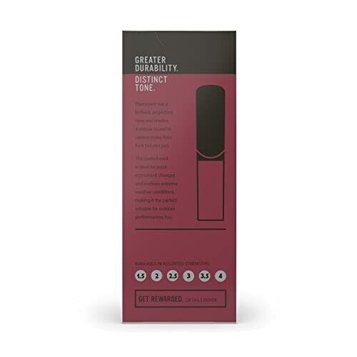 Rico Plasticover Baritone Saxophone Reeds, Strength 2.5, 5-pack - Picture 7 of 18