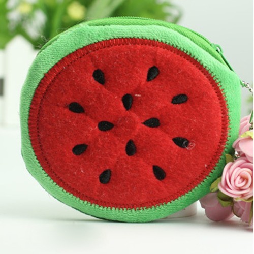 Girls Cute Mini Fruit Shape Portable Zipper Coin Purse Wallets Case Plush Bag  ^ - Bild 9 von 18