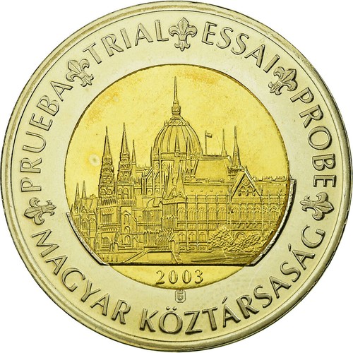 [#735149] Ungarn, Fantasy euro patterns, 2 Euro, 2003, UNZ, Bi-Metallic
