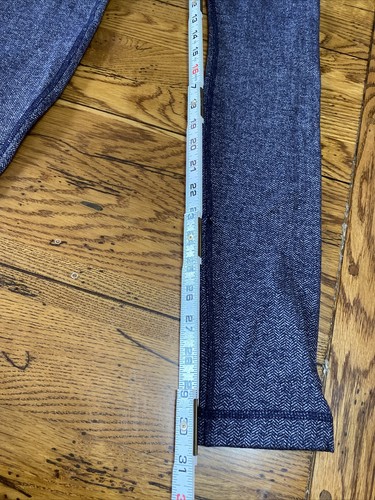 Lululemon Wunder Under Heather Blue Athleisure Crop Leggings Pants Size 6 - Picture 7 of 10
