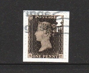 GREAT-BRITAIN-2015-PENNY-BLACK-175TH-ANNIV-SELF-ADHESIVE-1-STAMP-SG-3709-USED