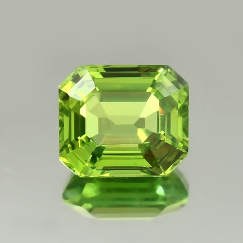 11x9MM Natural Classic Ceylon Peridot Green Sapphire Loose Radiant Cut Gemstone - Picture 2 of 4