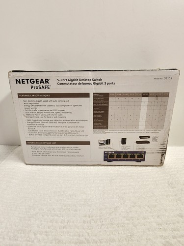 Netgear ProSafe 5-Port Gigabit Desktop Switch GS105 New - Picture 3 of 21