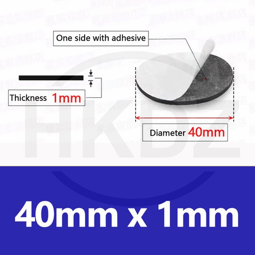 Self Adhesive Round Silicone Rubber Sheet Seal Gaskets Ø5mm-150mm Thick 1mm-10mm - Picture 28 of 255
