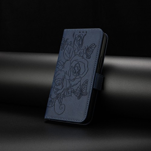Pretty Embossed Leather Phone Case for Samsung S25 S24 S23 S22 Wallet Flip Cover - Picture 94 of 96
