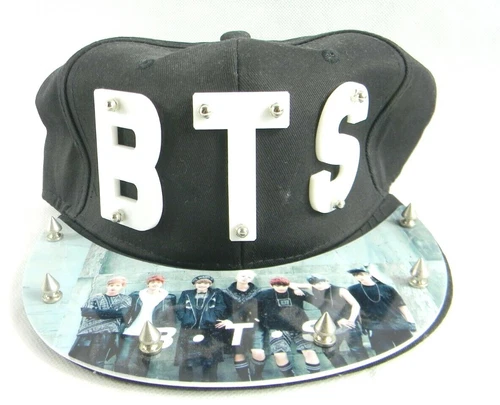 Kpop BTS Studded Printed Baseball Cap Hat Rare Hard to Find from Korea Unique
