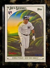 2023 Topps Bob Ross The Joy of Baseball Titanium White SP 1/35 Oswald Peraza RC