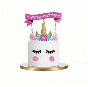 Unicorn Cake Topper Glitter Girls Birthday Cake Decoration Kit Diy