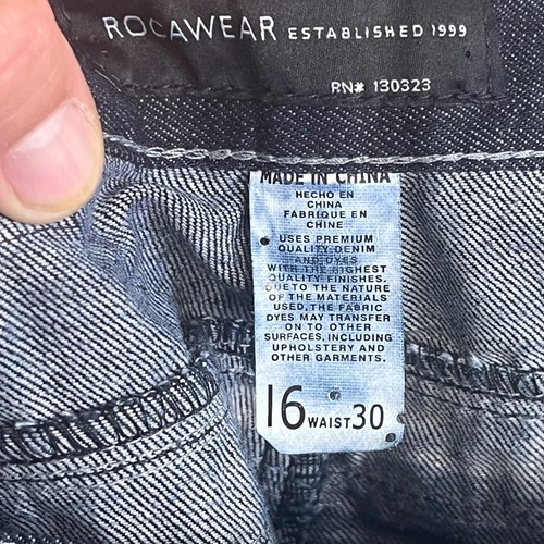 Rocawear Youth Jeans 16 Blue Baggy Relaxed Straight Streetwear Urban Skater - Picture 8 of 10