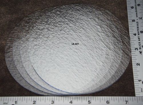 4 - 6" CIRCLES OF CLEAR BULLSEYE 3mm THICK GLASS 90 COE TESTED COMPATIBLE - Picture 3 of 4